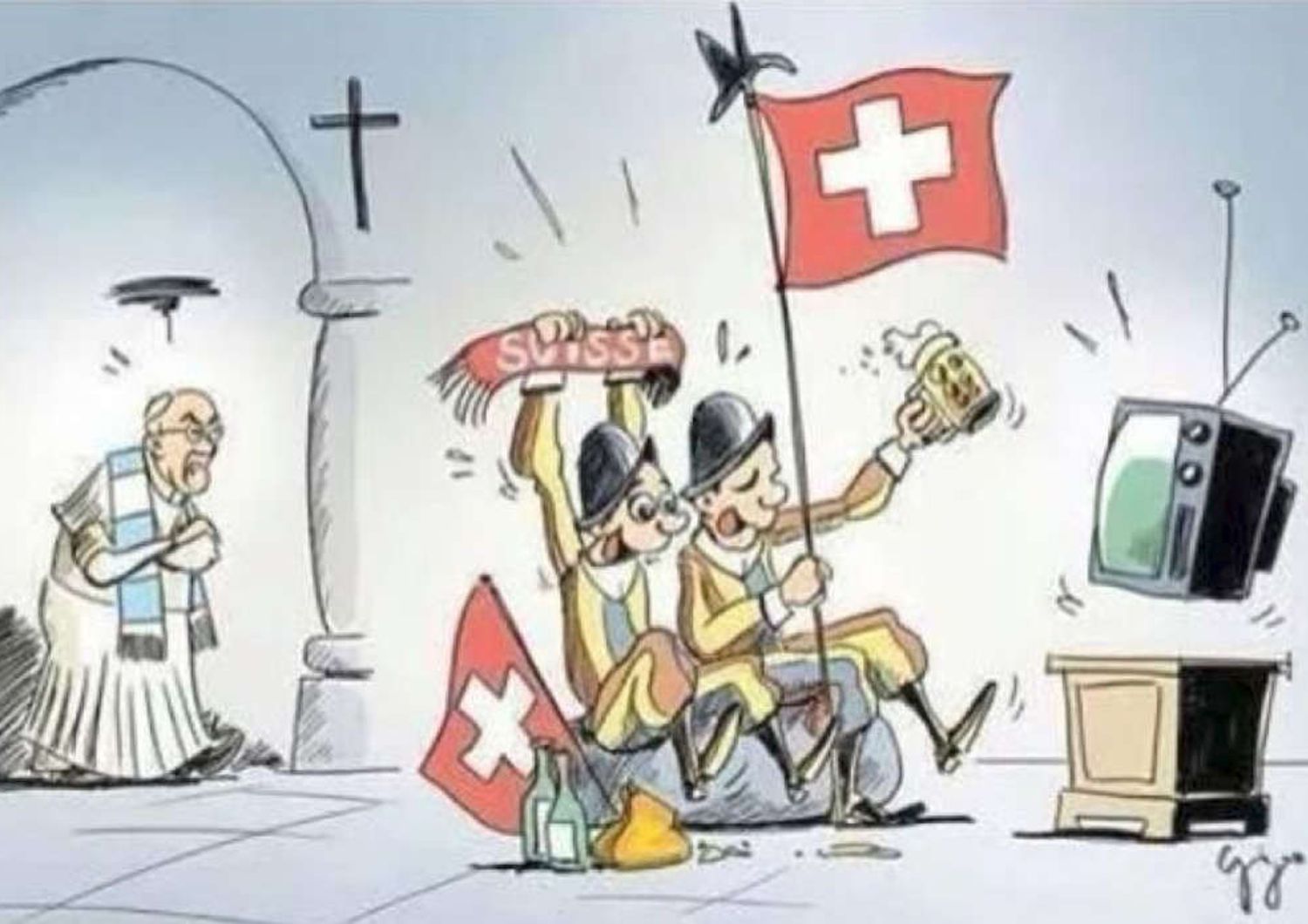 Papa: scherza con guardie svizzere "sara' la guerra" su Mondiali