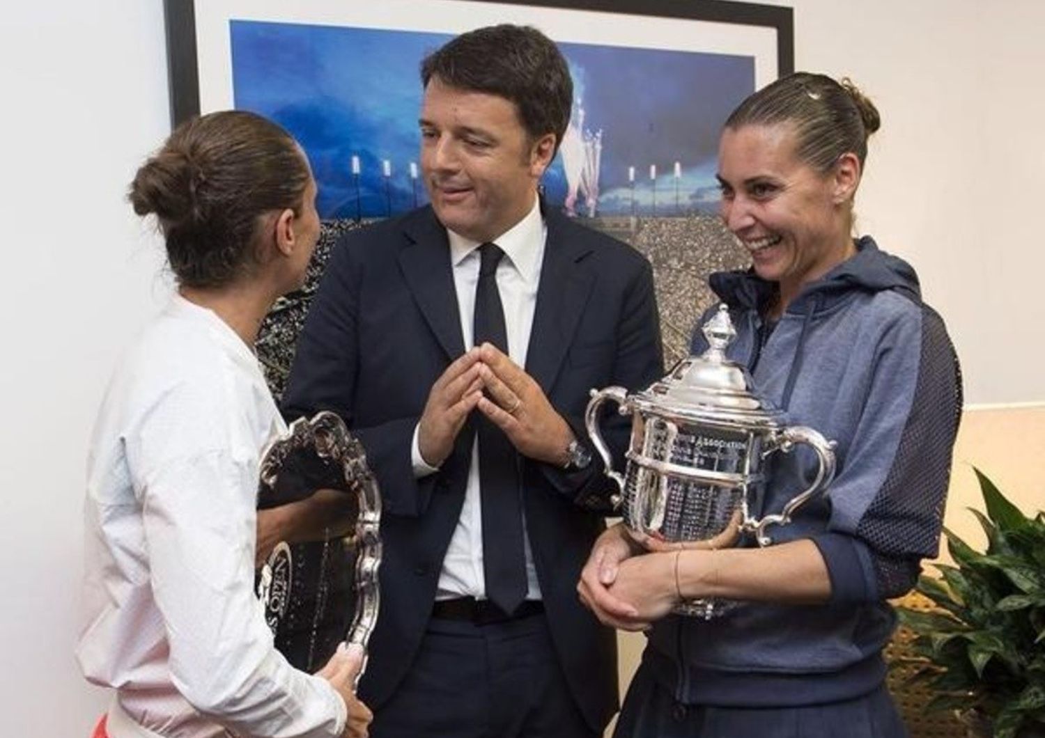 Polemiche su Renzi a Us Open Premier "Se fosse stato calcio..."