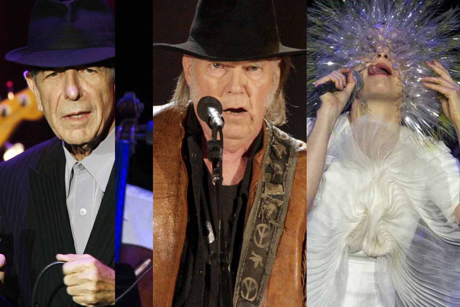 Neil Young, Choen, Bjork&nbsp;