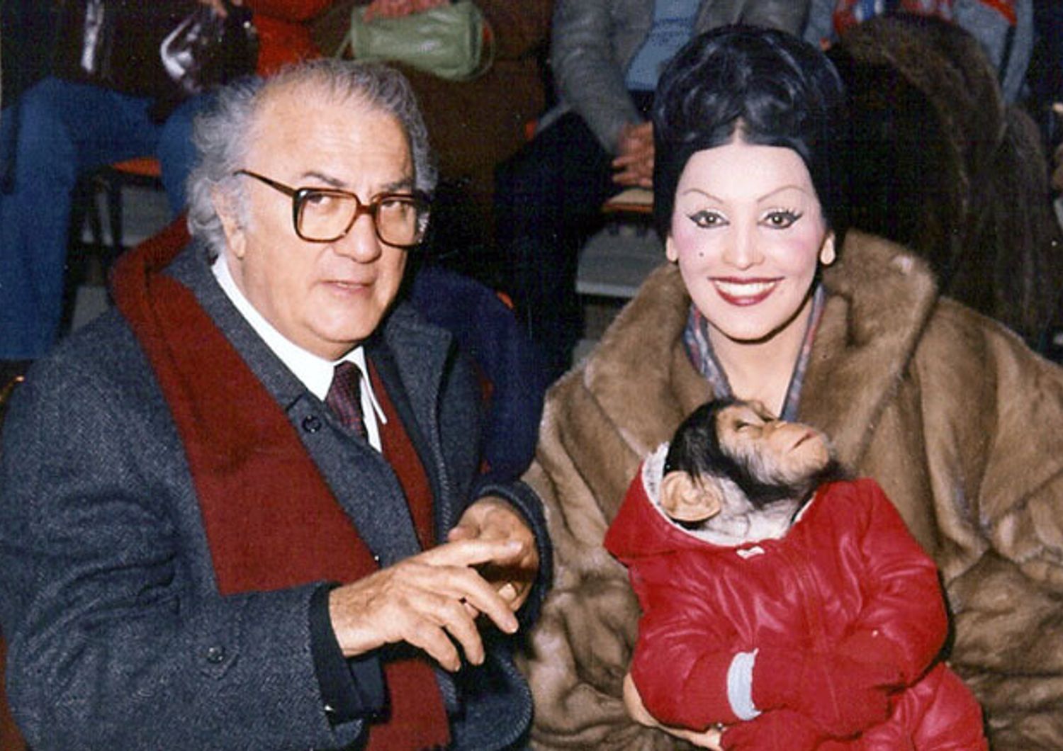 &nbsp;Federico Fellini e Moira Orfei