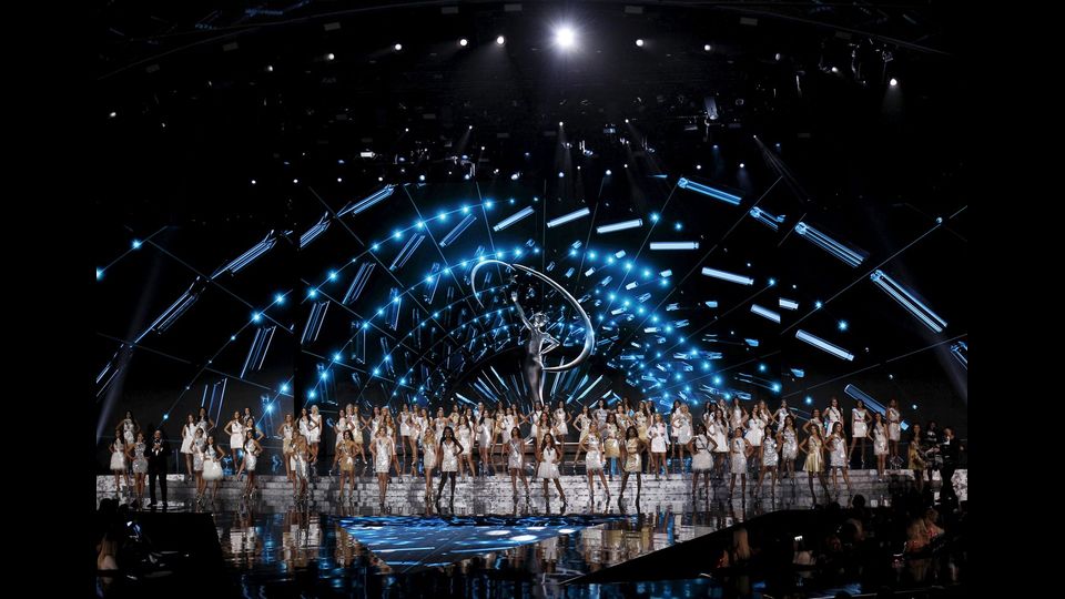 &nbsp;Le partecipanti al concorso di Miss Universo 2015 sul palco del&nbsp;Planet Hollywood Resort &amp; Casino di Las Vegas