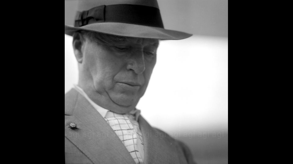 Charlie Chaplin in Italia per la prima di 'Un re a New York', 27 settembre1957