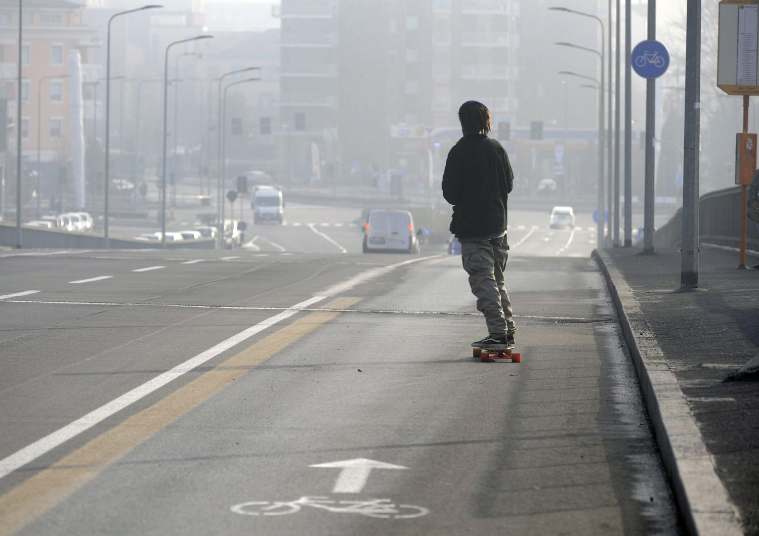 Smog Milano blocco auto (agf)