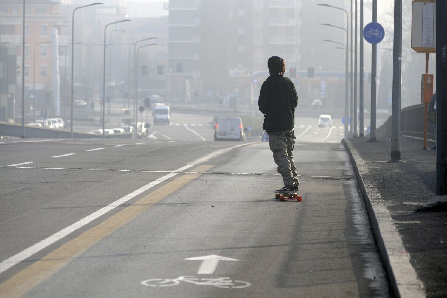 &nbsp;Smog Milano blocco auto (agf)