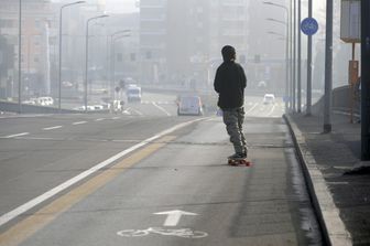 &nbsp;Smog Milano blocco auto (agf)