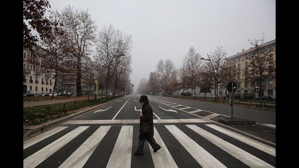 Blocco traffico Milano (Afp)&nbsp;