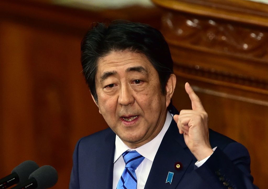 Il primo ministro Giapponese Shinzo Abe (Afp)&nbsp;