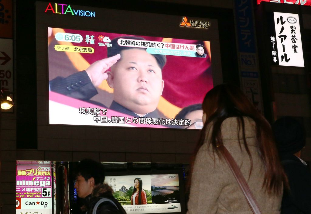 Kim Jong-un in tv in Corea del Nord