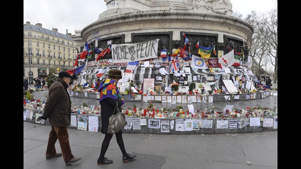 &nbsp; &nbsp;Charlie Hebdo un anno dopo (Afp)