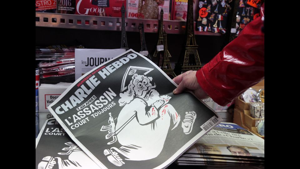 &nbsp; &nbsp;Charlie Hebdo un anno dopo (Afp)