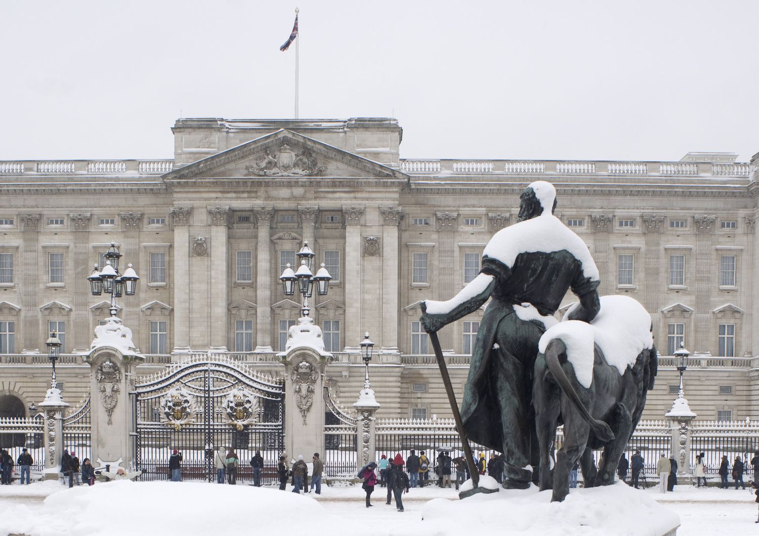 Buckingham Palace, neve, gelo, freddo, Londra, Inghilterra (Afp)&nbsp;