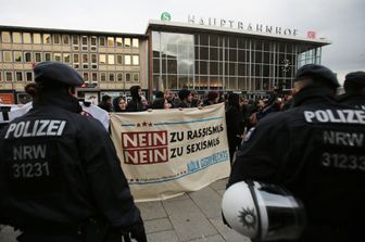 Colonia, Germania, proteste contro le violenze sessiste di Capodanno (Afp)&nbsp;