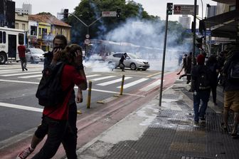 &nbsp;protesta San Paolo (Afp)