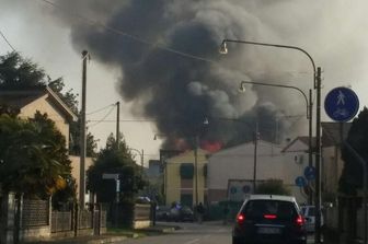 Incendio poligono Portomaggiore (youreporter)