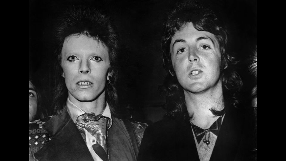&nbsp;David Bowie con Paul McCartney (Agf)
