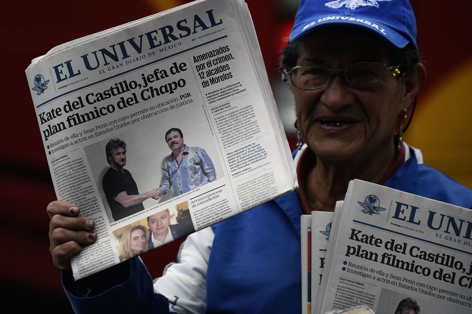 &nbsp;Messico - Sean Penn e narco-trafficante Joaquin 'el Chapo' Guzman su quotidiano El Universal - afp