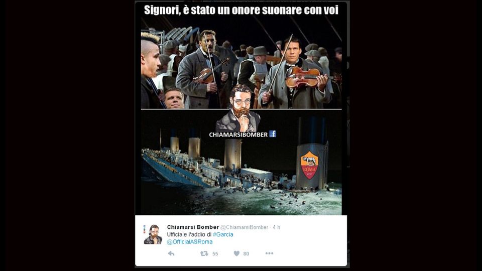 La Roma esonera Garcia, torna Spalletti. L'ironia dei tifosi si scatena su Twitter&nbsp;