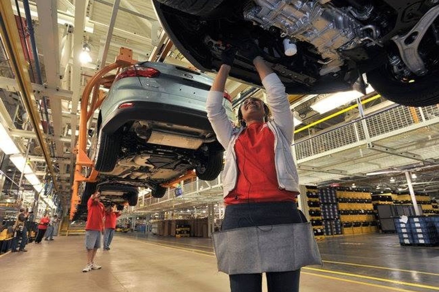 Una fabbrica di automobili