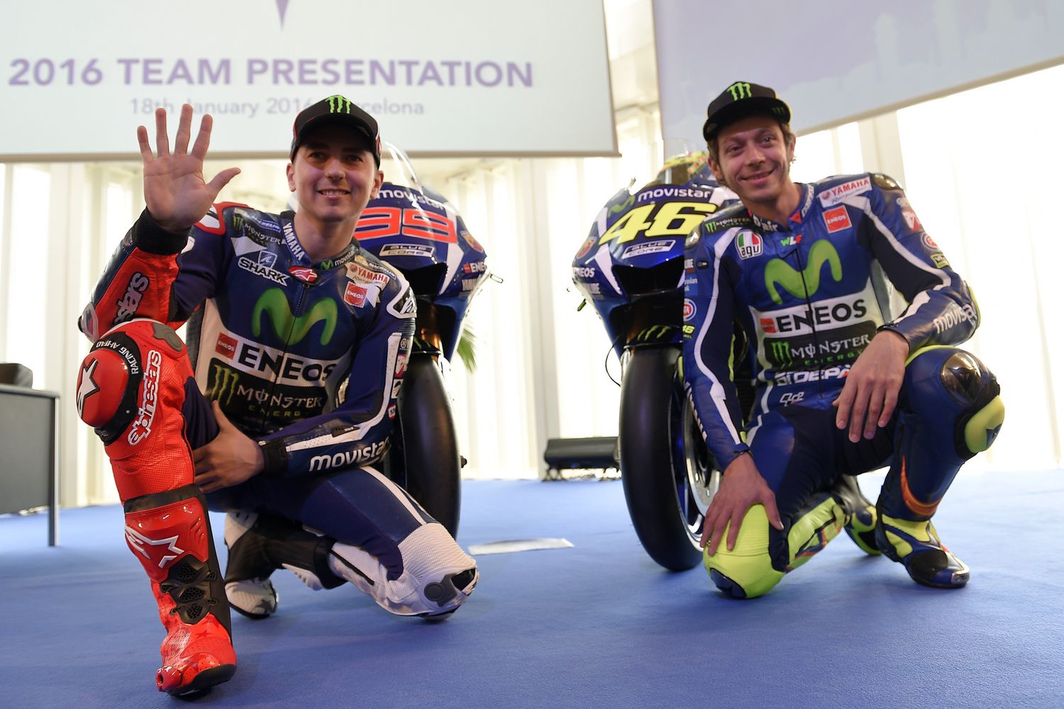 Lorenzo Jorge e Valentino Rossi, Yamaha (afp)&nbsp;