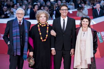 18 ottobre 2015 - Ettore Scola al 10 Festival di Roma sul red carpet con le figlie Paola, Silvia e Pif