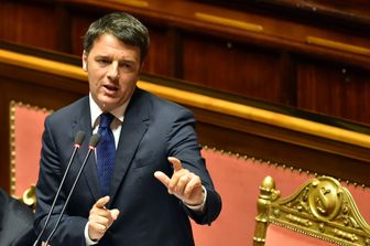 &nbsp;Renzi al senato - afp