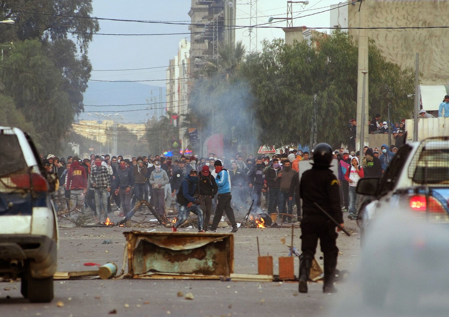 &nbsp;Kasserine, Tunisi, Tunisia, proteste (Afp)