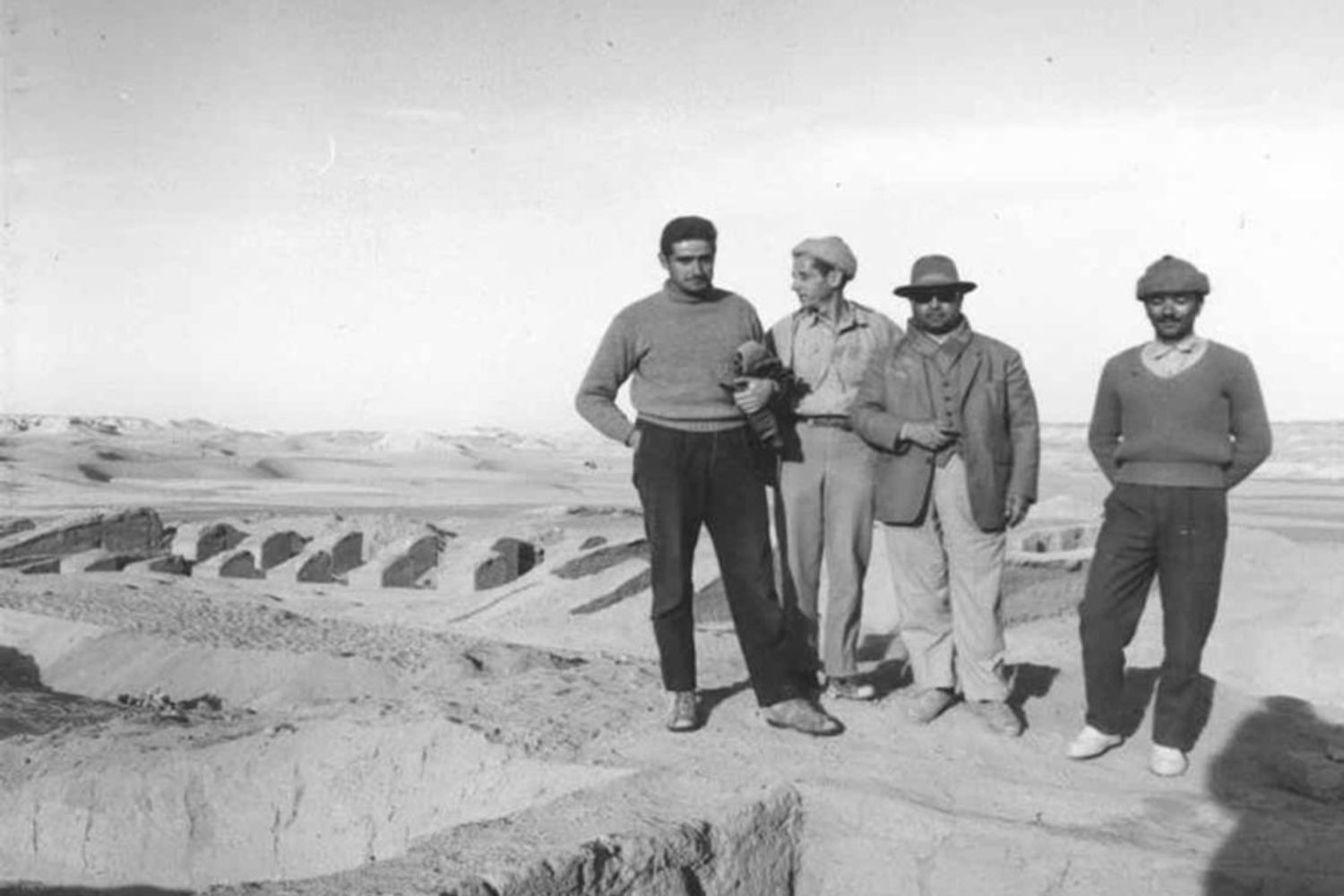 Gh. Gnoli in Dahan-i Ghulaman in 1962, Sistan