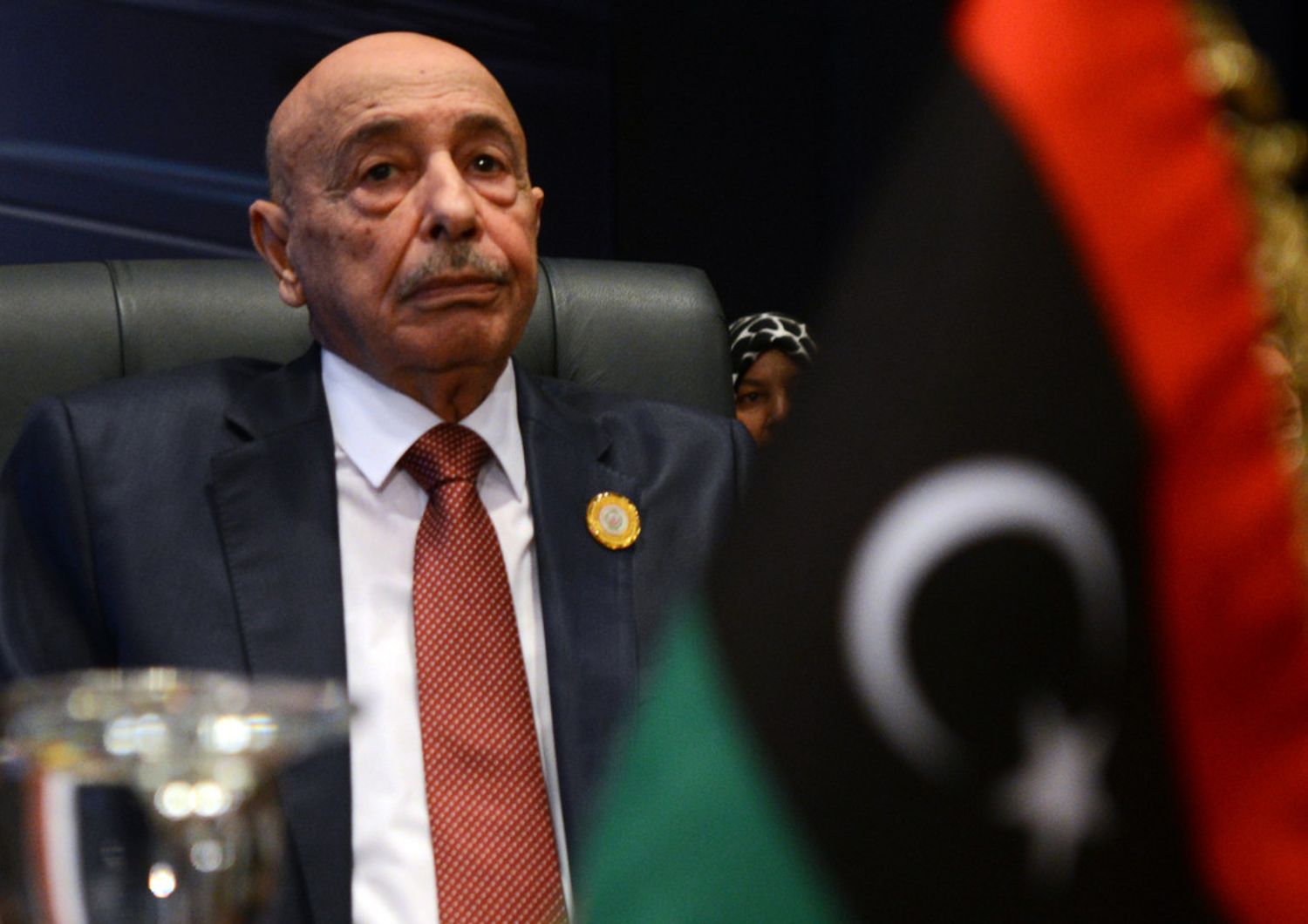 Il presidente del parlamento libico di Tobruk, Aguila Saleh (Afp)&nbsp;