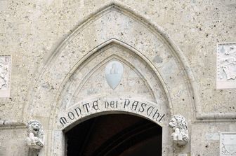 Siena, piazza Salinbeni, Rocca Salimbeni sede della Banca Monte Dei Paschi Di Siena (AGF)&nbsp;