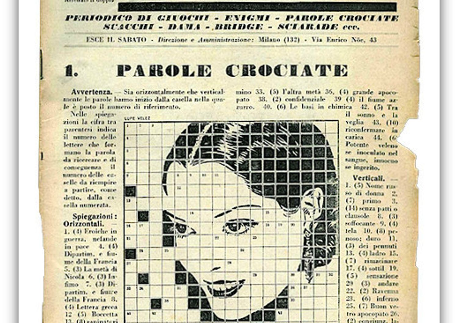 Il primo numero de La Settimana Enigmistica &nbsp;