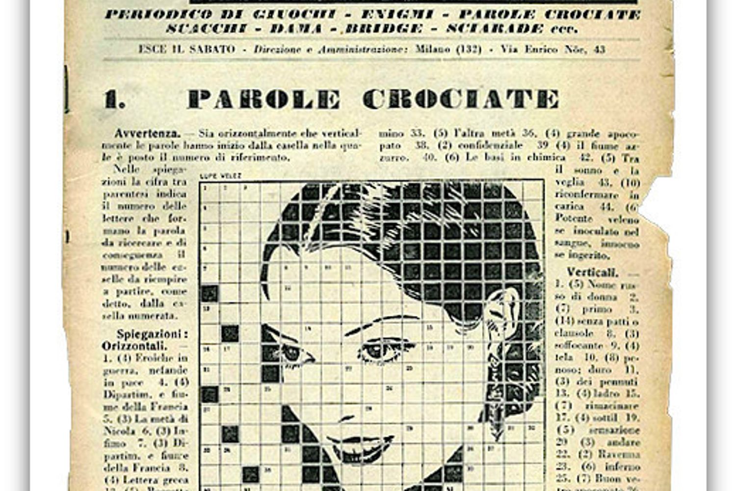 Il primo numero de La Settimana Enigmistica &nbsp;