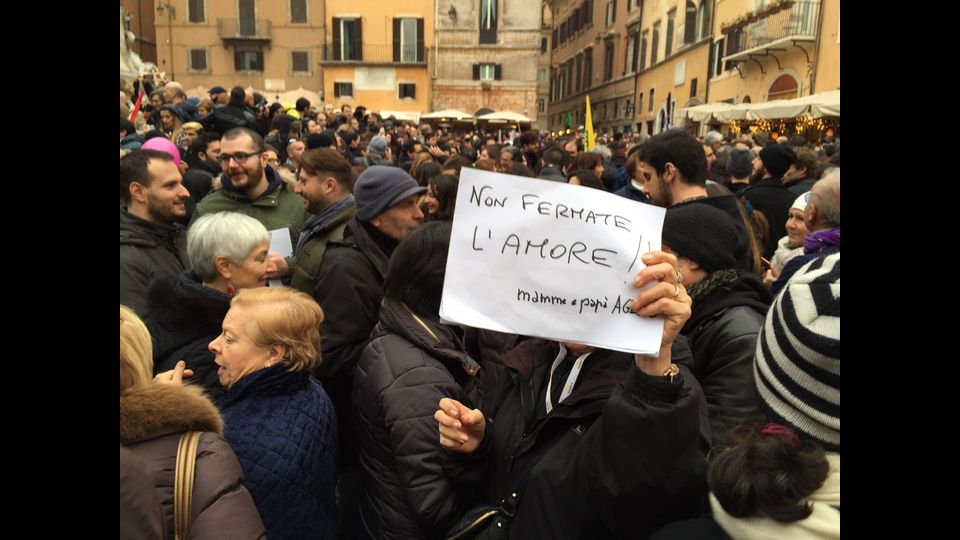 manifestazione popolo arcobaleno per unioni civili (ph Fortunato Pinto)&nbsp;