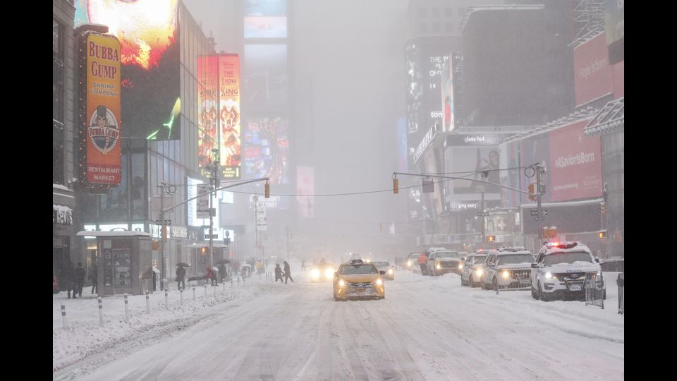 Tempesta di neve su New York (Afp)&nbsp;