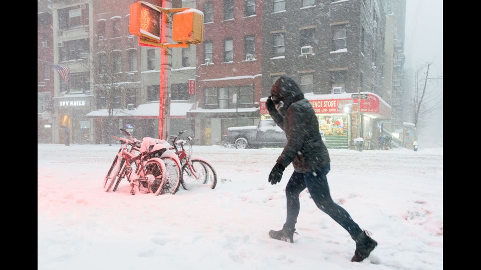 Tempesta di neve su New York (Afp)&nbsp;