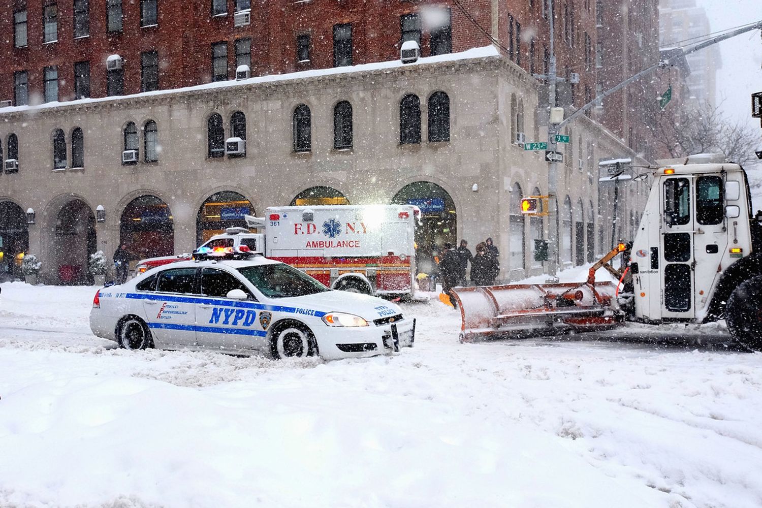 Tempesta di neve su New York (Afp)&nbsp;