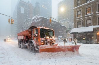 &nbsp;Tempesta di neve su New York (Afp)&nbsp;