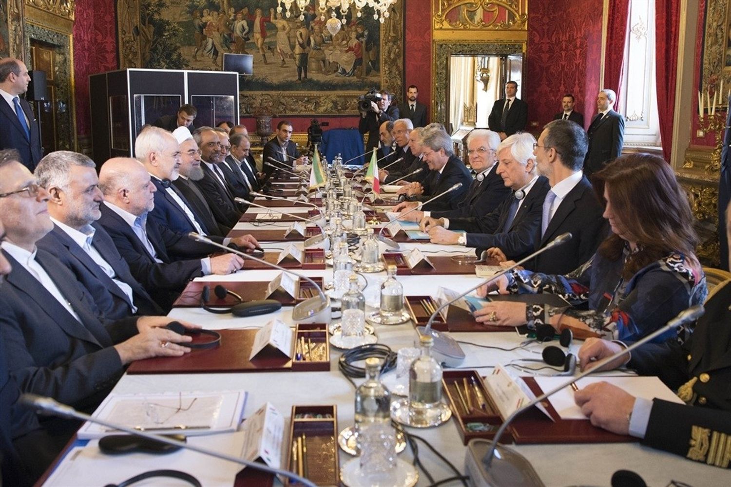 Rohani Mattarella al Quirinale (foto Quirinale)&nbsp;