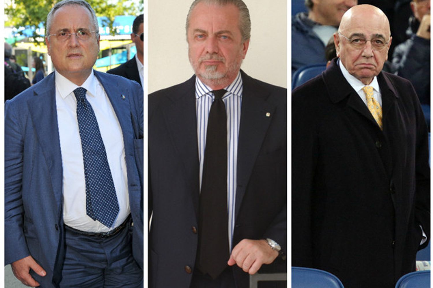 &nbsp;Lotito De Laurentiis Galliani