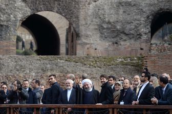 &nbsp;Rohani al colosseo - afp