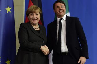 vertice Merkel - Renzi (Afp)&nbsp;