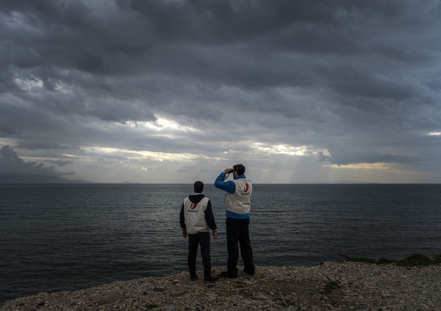 Attesa dei migranti sull'isola di Lesbo, Grecia (Afp)&nbsp;