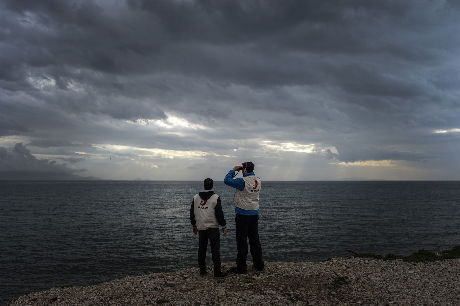 Attesa dei migranti sull'isola di Lesbo, Grecia (Afp)&nbsp;