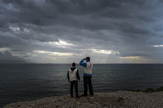 Attesa dei migranti sull'isola di Lesbo, Grecia (Afp)&nbsp;