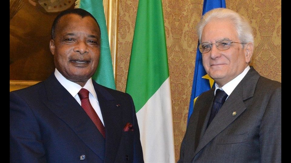 Con il Sig. Denis Sassou N'Guesso, presidente della Repubblica del Congo (febbraio 2015)