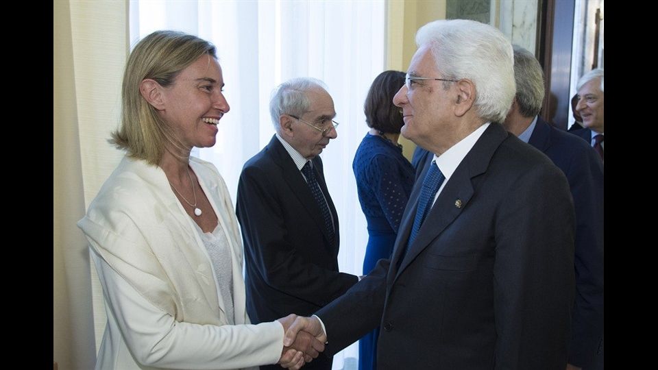 Con Federica Mogherini, alla sessione di apertura della XI Conferenza degli Ambasciatori (luglio 2015)