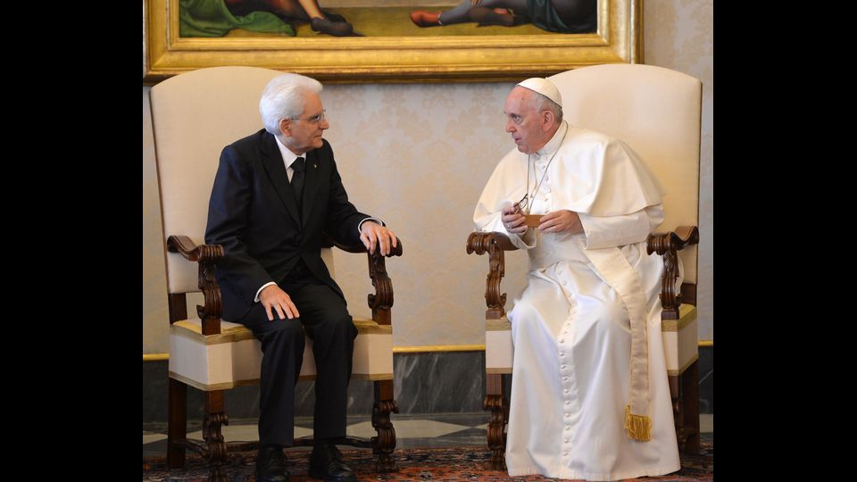Il presidente della Repubblica con Papa Francesco (aprile 2015)