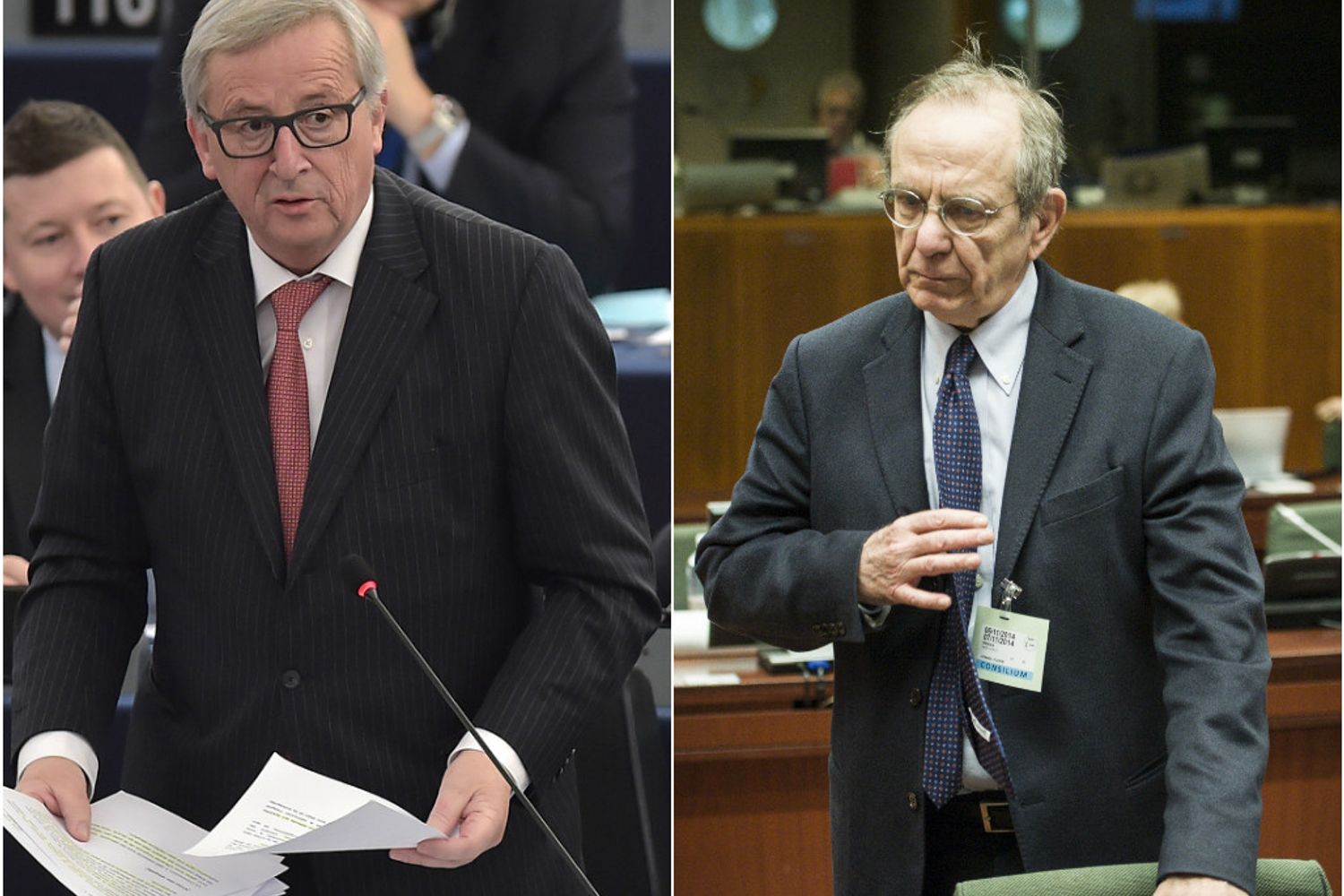 Junker - Padoan (Afp)&nbsp;