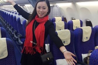 Cina cinese vola sola su Boeing (foto Weibo)&nbsp;