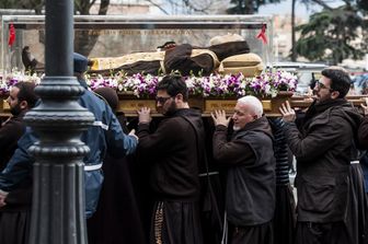 San Pio arrivo a San Lorenzo (Agf)