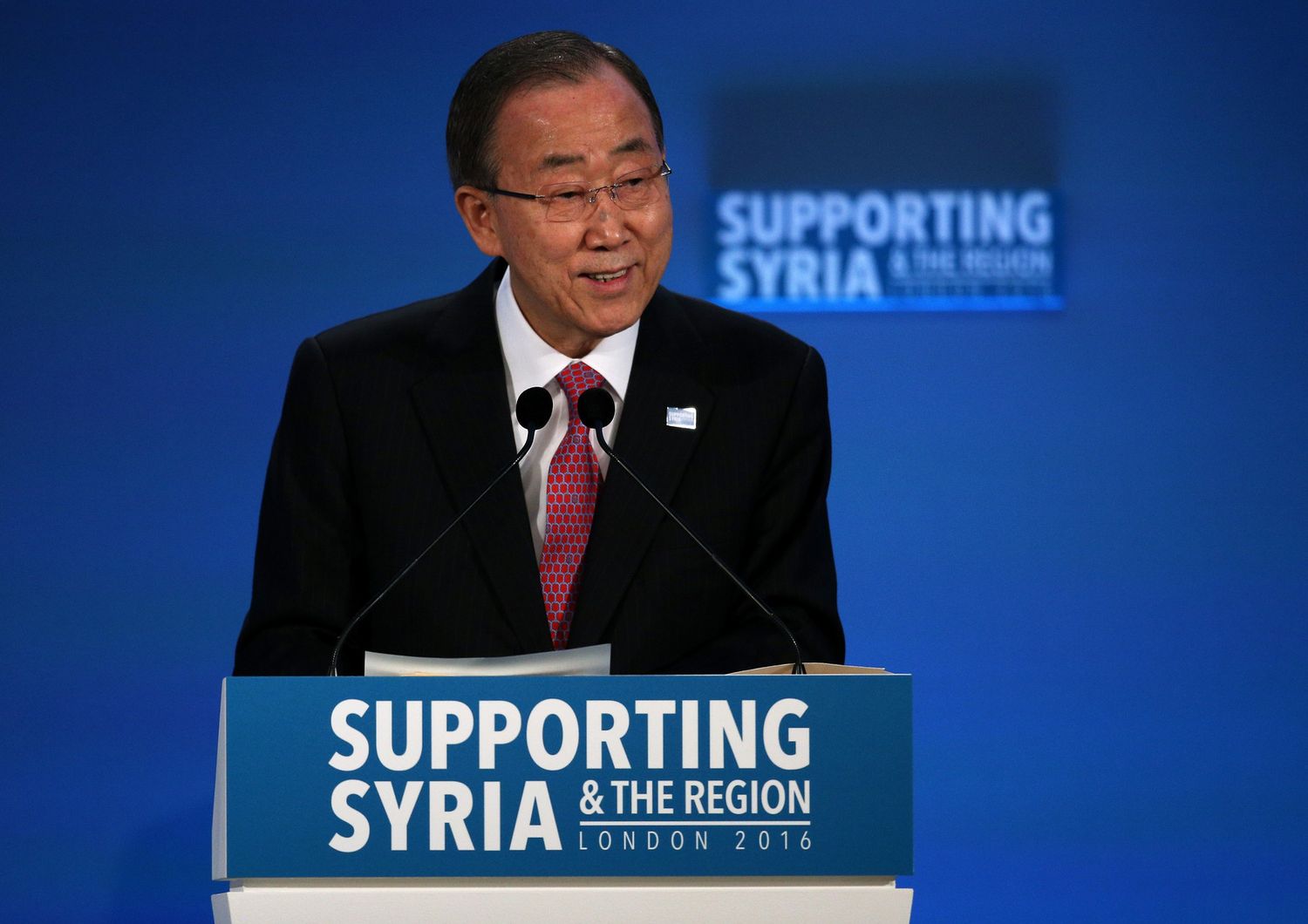 Segretario generale delle Nazioni Unite Ban Ki-moon per la causa di supporto Siria&nbsp;